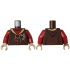 Torso Hoodie with Gold Trim, Copper Laces and Golden Snitch over Dark Red Sweater Pattern / Dark Red Arms / Dark Tan Hands: {тъмно кафяв}