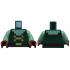 Torso Pixelated Sand Green Neck, Dark Brown Trim, Dark Red Belt with Gold Buckle Pattern / Sand Green Arms / Dark Red Hands: {земно зелен}