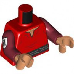MINI UPPER PART, NO. 7582: {ярко червен}