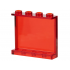 Panel 1 x 4 x 3 with Side Supports - Hollow Studs: {прозрачно червен}