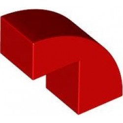BRICK 1X2X1 2/3, BOW W/ CUTOUT, NO. 1: {ярко червен}