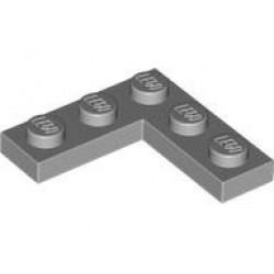CORNER PLATE 1X3X3: {умерено каменно сив}