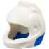 Minifigure, Headgear Helmet Space, City Astronaut with Molded Blue Neck Base Pattern: {бял}