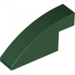 BRICK 1X4X1 2/3, OUTSIDE HALF BOW: {земно зелен}