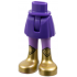 Mini Doll Hips and Skirt with Molded Medium Lavender Legs and Printed Gold Boots Pattern - Thin Hinge: {светло виолетов}