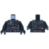 Torso SW Imperial Death Trooper Armor with Dark Silver Lines and Shapes, Dark Red Bandages and Gold Cracks Pattern / Black Arms / Black Hands: {черен}