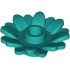 Plant Flower 2 x 2 Round with 16 Petals (Sunflower) with Open Stud: {ярко синьо-зелен}