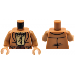 Torso Jacket with Pockets, Tan Shirt with Dark Tan Hearts and Buttons, Pearl Necklace, Reddish Brown Pants Pattern / Medium Nougat Arms / Light Nougat Hands: {умерен нуга}