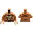 Torso Jacket with Pockets, Tan Shirt with Dark Tan Hearts and Buttons, Pearl Necklace, Reddish Brown Pants Pattern / Medium Nougat Arms / Light Nougat Hands: {умерен нуга}