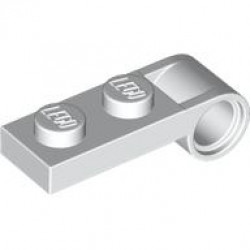 PLATE 1X2, W/ 4.85 HOLE, NO. 1: {бял}