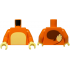 Torso with Bright Light Yellow Stomach, Tail and Dark Orange Oval on Back Pattern / Orange Arms / Bright Light Yellow Hands: {ярко оранжев}