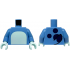 Torso with Light Aqua Stomach, Dark Blue Spots and Tail on Back Pattern / Medium Blue Arms / Light Aqua Hands: {умерено син}