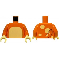 Torso with Bright Light Yellow Stomach, Tail and Spots on Back Pattern / Orange Arms / Bright Light Yellow Hands: {ярко оранжев}