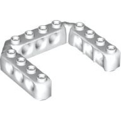 BRICK 5X6, W/ 4.85 HOLE, CUTOUT: {бял}