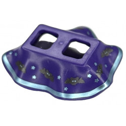 Minifigure Skirt Plastic with Dark Silver Bats, Metallic Light Blue Stars and Stripe Pattern (BAM): {светло виолетов}