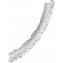 Technic, Gear Rack 11 x 11 Curved: {бял}