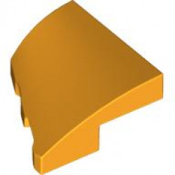 PLATE 2X2X2/3, HALF BOW W/ CUT, RIGHT: {огнено жълто-оранжев}