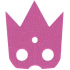 Minifigure Cape Cloth, Pointed Collar with 3 Points - Traditional Starched Fabric: {ярко пурпурен}