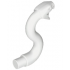 Snake Head with Open Mouth, Fangs and Curved Neck with Bar: {бял}