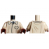 Torso Harry Potter Protective Overcoat with Dark Tan Wrinkles, Black Pocket and Large Collar over White Shirt Pattern / Tan Arms / Reddish Brown Hands: {тухлено жълт}