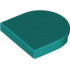 TILE 2X2, 1/2 CIRCLE: {ярко синьо-зелен}