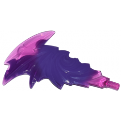 Flame Trail Spiked with Axle End with Marbled Dark Purple Pattern: {прозрачен умерено червеникаво виолетов}