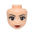 Mini Doll, Head Friends with Black Eyebrows and Eyelashes, Dark Brown Eyes and Mouth, Dark Red Lips, Medium Nougat Dimples, Grin Pattern: {светло нуга}