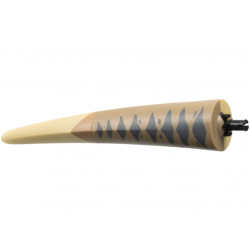 Dinosaur Tail Tyrannosaurus rex / Brachiosaurus with Black Rotation Joint Pin and Dark Tan Top with Dark Bluish Gray Stripes Pattern: {тухлено жълт} Dinosaur Tail Tyrannosaurus rex / Brachiosaurus with Black Rotation Joint Pin and Dark Tan Top with Dark Bluish Gray Stripes Pattern: {тухлено жълт}