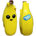 Minifigure, Head, Modified Peeled Banana with Face, Black Eyes, Open Mouth, Reddish Brown Top and 'NANA NANA' Label on Back Pattern: {ярко жълт}