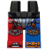 Hips and 1 Blue Left Leg, 1 Red Right Leg with Dark Silver Armor and Knee Pads, Orange and Black Shoes with White Eyes, Mouth and Tongue Pattern: {титаниево метален}