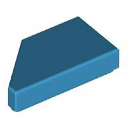 TILE 1X2, DEG. 45, CUT, RIGHT: {тъмно небесносин}