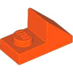 ROOF TILE 1X2 45Â° W 1/3 PLATE: {червеникаво-оранжев}