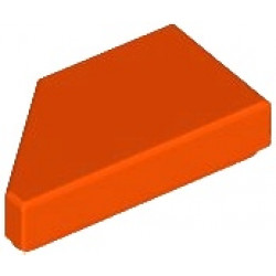 TILE 1X2, DEG. 45, CUT, RIGHT: {червеникаво-оранжев}