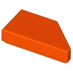 TILE 1X2, DEG. 45, CUT, LEFT: {червеникаво-оранжев}