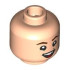Minifigure, Head Dual Sided Child Reddish Brown Eyebrows, Medium Nougat Mole and Chin Dimple, Open Mouth Smile with Top Teeth and Tongue / Surprised Pattern: {светло нуга}