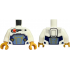 Torso Reddish Orange and Black Classic Space Logo, Sand Blue Panel with Gold Lines, Dark Blue Trim Pattern / White Arms / Pearl Gold Hands: {бял}
