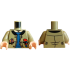 Torso Jacket Open with Black Collar, Blue Jumper, Lollipops and Candy Canes in Pockets Pattern / Olive Green Arms / Light Nougat Hands: {маслинено зелен}