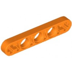 Technic, Liftarm Thin 1 x 5 - Axle Holes: {ярко оранжев}