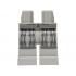 Hips and Legs with Robe Ends, Silver, Light Bluish Gray and Dark Bluish Gray Hems and Trim Pattern: {умерено каменно сив}
