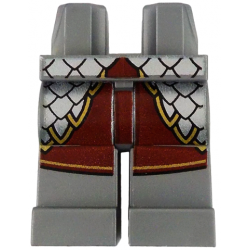 Hips and Legs with Silver Armor over Dark Red Surcoat with Gold Trim Pattern: {сребърно метален}
