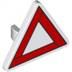 TRIANGULAR SIGN, W/ SNAP, NO. 4: {бял}