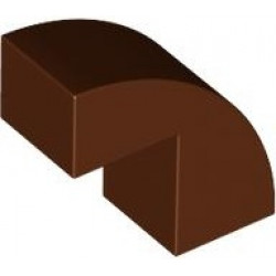BRICK 1X2X1 2/3, BOW W/ CUTOUT, NO. 1: {червеникаво-кафяв}