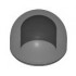 Brick, Round 1 x 1 x 2/3 Dome Top: {прозрачно черен}