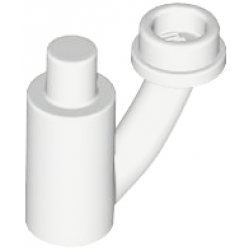Plant Stem / Stalk with Bar, Bar Holder, and Hollow Stud: {бял}