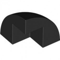 1/4 SPHERE 2X2X1 2/3, W/ CUTOUT, NO. 1: {черен}