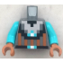 Torso Pixelated Silver Armor with Black Trim and Dark Orange Stripes, Belt with Medium Azure and White Buckle Pattern / Medium Azure Arms / Dark Orange Hands: {тъмно каменно сив}