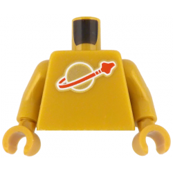 Torso with Classic Space Logo High on Torso Pattern, Inside with Ribs (second reissue) / Pearl Gold Arms / Pearl Gold Hands: {топло златист}