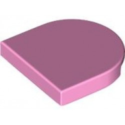 TILE 2X2, 1/2 CIRCLE: {светло пурпурен}