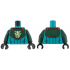 Torso Surcoat, Dark Green Chest Armor with Yellowish Green Kraken, Reddish Brown and Silver Trim Pattern / Dark Green Arms / Black Hands: {ярко синьо-зелен}