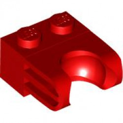 BRICK 1X2, W/ 10.2 BALL CUP, NO. 1: {ярко червен}